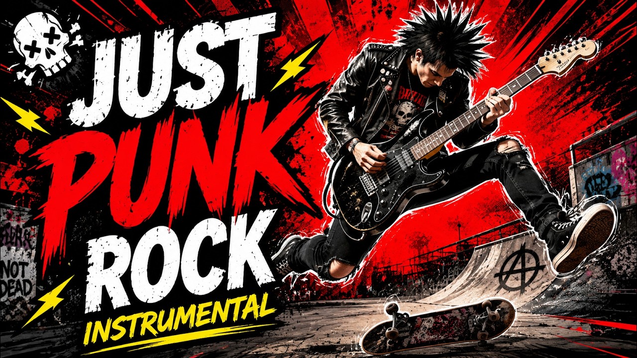 🛹🔥 Just Punk Rock Instrumental | Fast & Furious Guitar Mix 2026