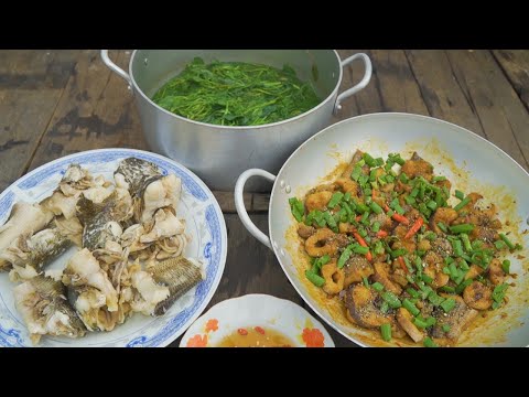 Video Nhớ Bữa Cơm Quê, Cá Lóc Đồng Kho Tiêu ● Canh Rau Tập... - youtube