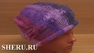 Шляпка вязанная спицами Урок 62 часть 2 из 2 Шляпка вязанная спицами Урок 62 часть 2 из 2