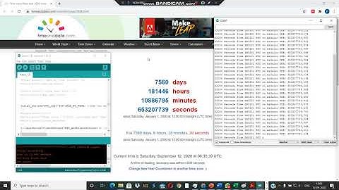 Computing fractional values of J2000 seconds Using Arduino DUE