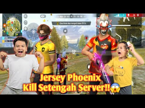 PAKE JERSEY PHOENIX FORCE DAN ONIC BOOYAH KILL SETENGAH SERVER