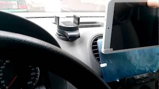 видео держатель для планшета в машину на подголовник