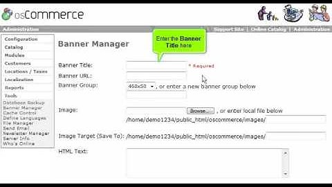 How to manage banners in osCommerce