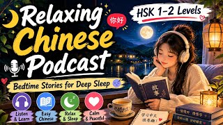 🌙 Easy Chinese Podcast Before Bed 💤 | Slow Mandarin Listening Practice | HSK 1-2 Levels