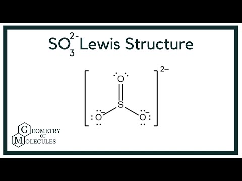 SO3 2- Lewis Structure (Sulfite Ion) - YouTube