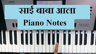 how to learn fast || Sai Baba Aala || Piano Tutorial || Piano Notes