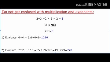 Evaluating Numerical Expressions with Exponents- Step-by-Step Lesson: