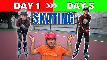 learn skating in 5 days in hindi | skating training for beginners |हिंदी में स्केटिंग सीखें |
