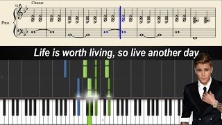 Justin Bieber - Life Is Worth Living - Piano Tutorial + Sheets & Lyrics