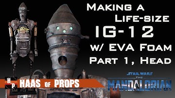 Making a Life-size IG-12 Droid from The Mandalorian, Part 1 - The Head with LED Lights | STAR WARS