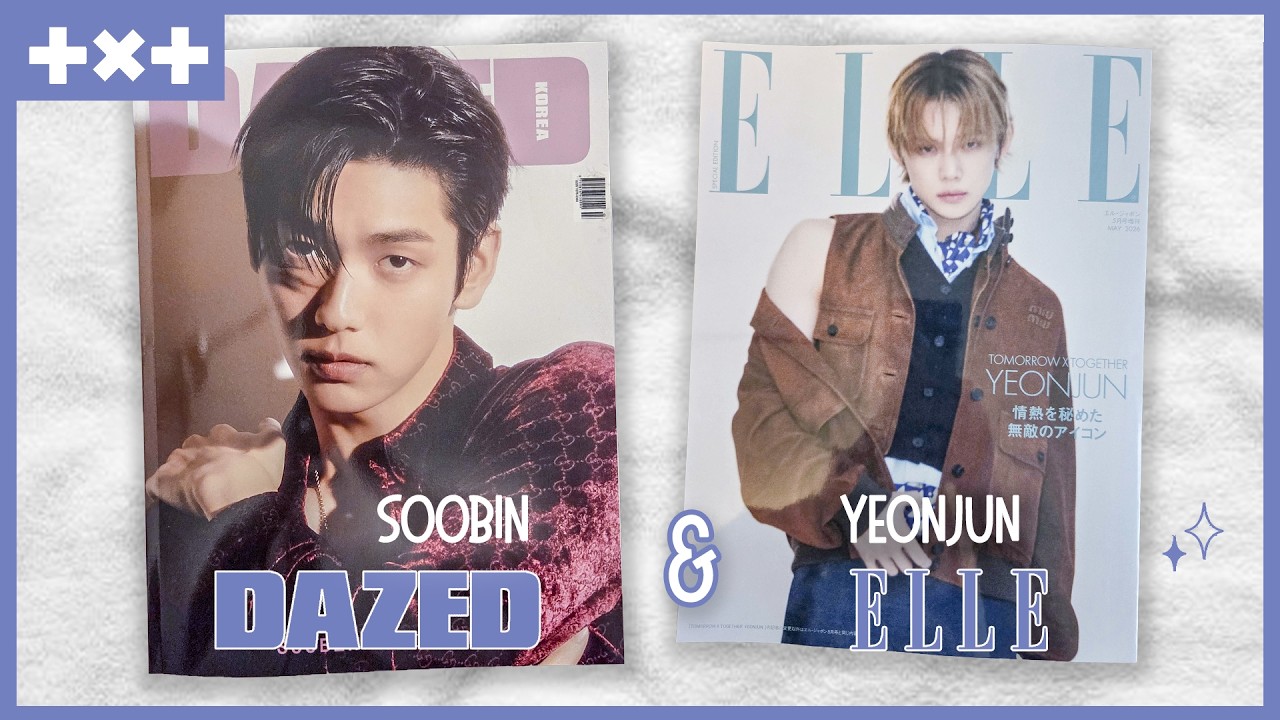 TXT Soobin in Dazed Magazine & Yeonjun in Elle Japan - YouTube