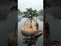 Building a Luxury Glass A-Frame on a Secret Island 🏝️✨💎#island #outdoors #travel #camping