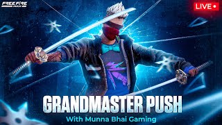 Grandmaster Live Rank Push Free Fire Telugu  - Munna Bhai is Live  - Telugu Gaming Live #MBG