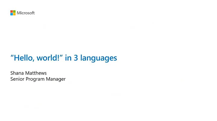 "Hello World!" in 3 Languages | COM219