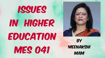 #Issues confronting #higher education with reference to technical and professional education MES 041