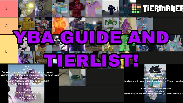 [YBA] Stand Tier List and Guide with Cons and Pros to Every Stand!