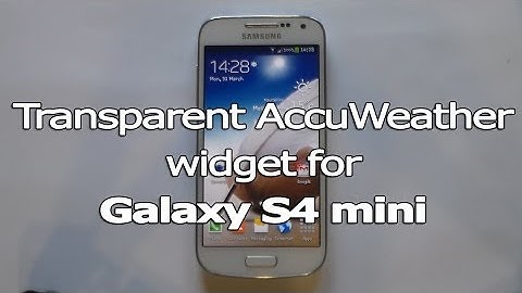 Transparent AccuWeather widget for Galaxy S4 mini