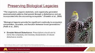 Management Considerations to Enhance Forest Habitat for Birds