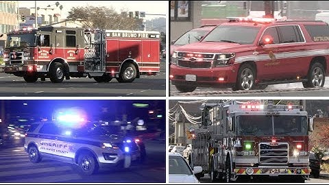 *ROTORAYS* Police cars, Fire engines, and ambulances responding part #11