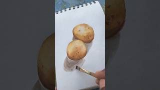 Potato Study Painting | Watercolor Tutorial Nature to Paper: Potato Watercolor Sketch    #Artist🥔🎨