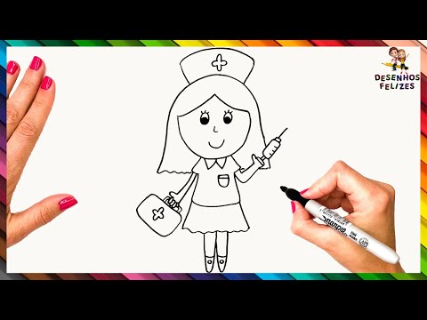 Desenhos para colorir de enfermeira de desenho animado - Desenhos