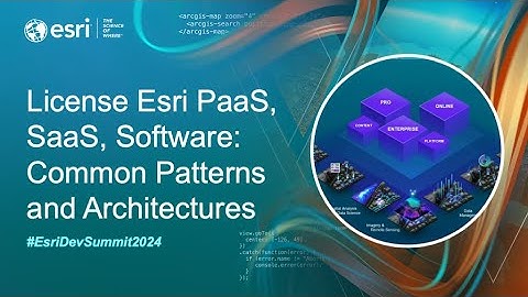 License Esri PaaS, SaaS, Software: Common Patterns and Architectures | #EsriDevSummit2024