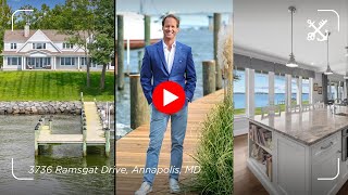 📍 3736 Ramsgate Drive, Annapolis, MD ~ Waterfront Luxury + Pier ~ Offered at $4,190,000