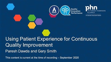 Using patient experience for continuous quality improvement