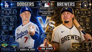 DODGERS vs BREWERS EN VIVO Narracion y Comentarios MLB HOY 2026