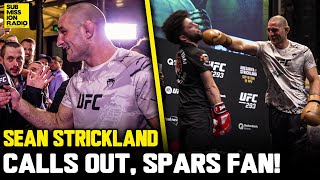 Sean Strickland Calls Out & Spars Fan From Crowd! | UFC 293 Open Workout