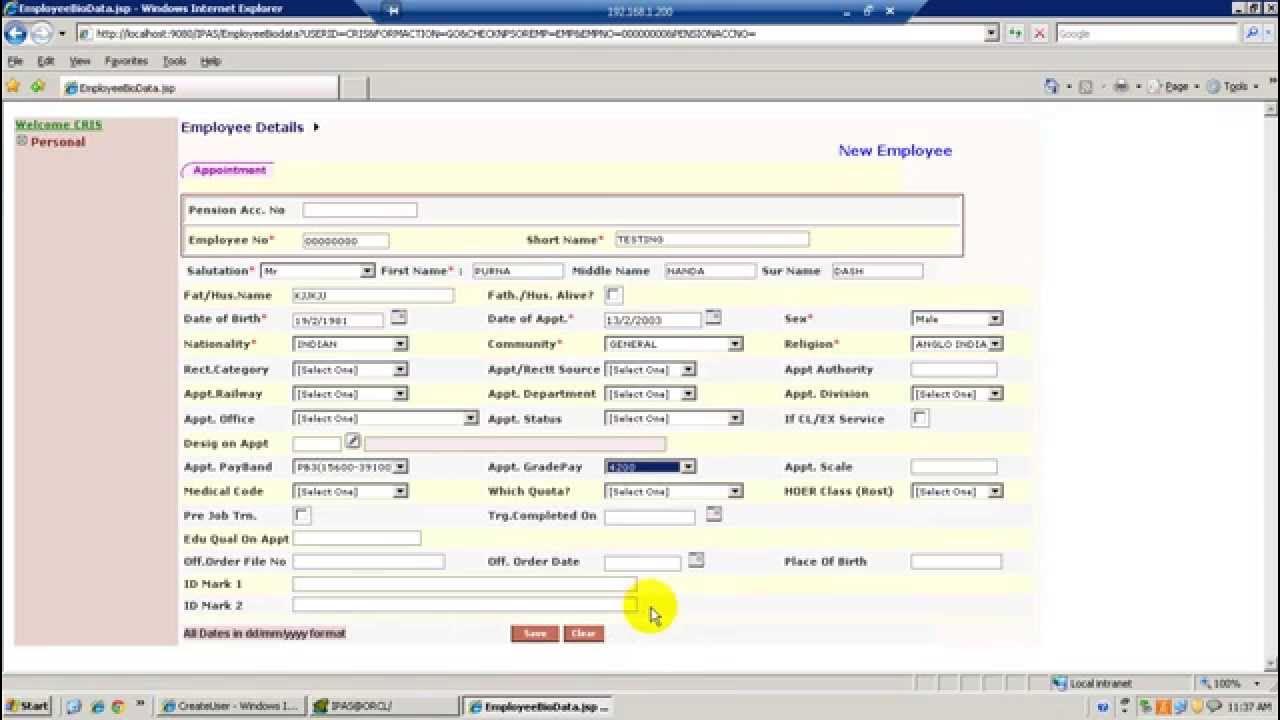 IPAS RAILWAY EMPLOYEE REGISTRATION AIMS 1 Video_20130203_114513.wmv