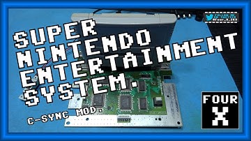 Super Nintendo Entertainment System (SNES) - C-Sync Mod.