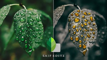 Creative Golden Tone Water Drops | Snapseed Photo Editing Tutorial |  Easy Trick
