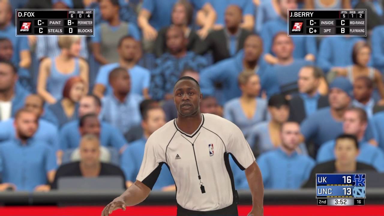 NCAA 2K17 Kentucky VS UNC 1v1 Gameplay