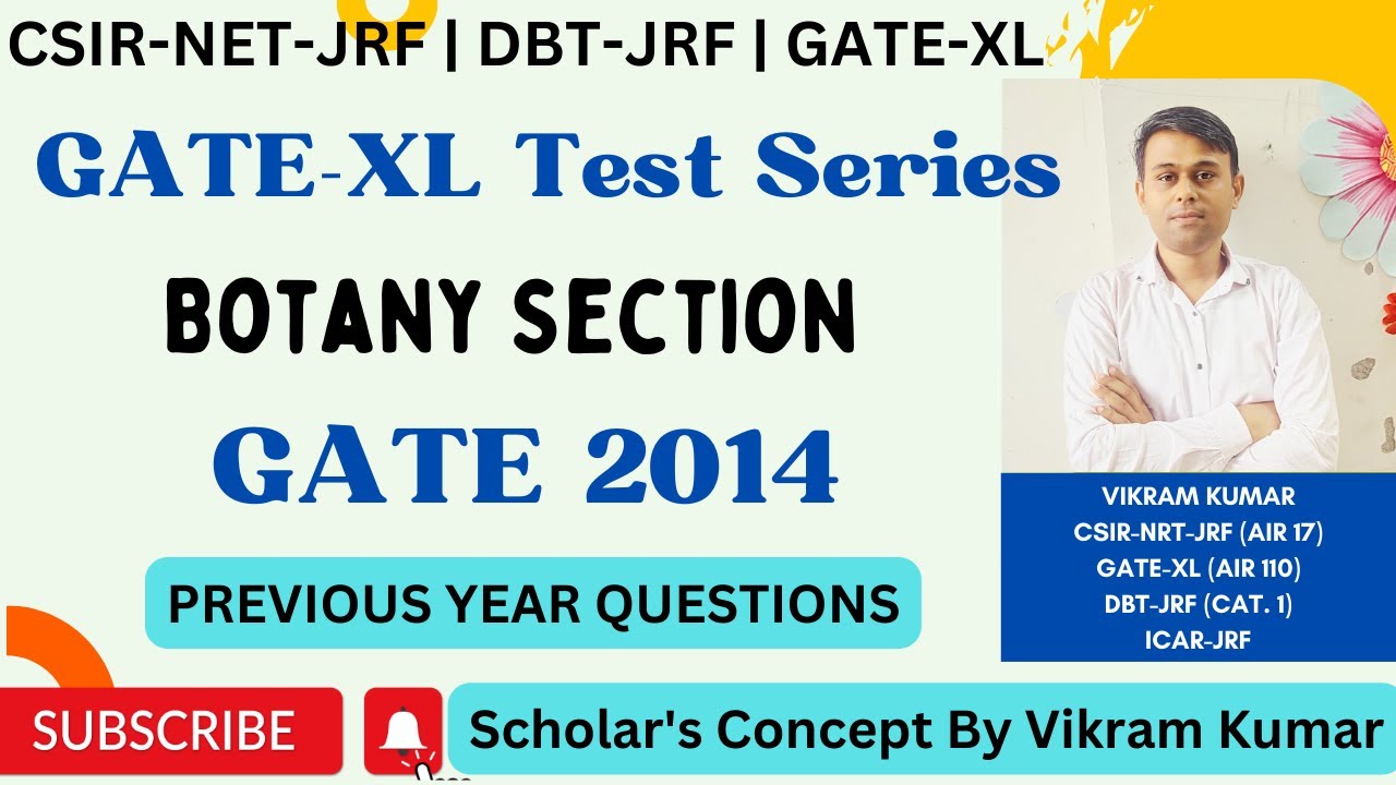 Botany Section | GATE 2014 | GATE XL TEST SERIES