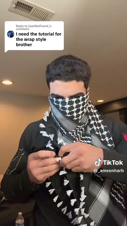 tutorial cara pakai sorban palestina