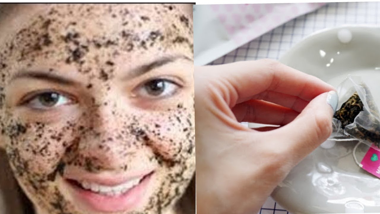 Tea bag face scrub get glowing and clear skin YouTube