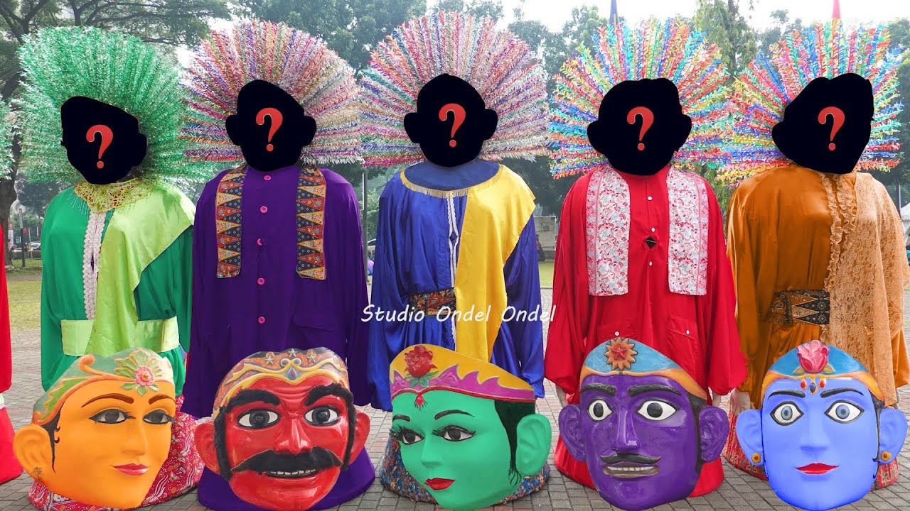 Temukan Kepala Ondel Ondel Pak Kumis Monas Yang Sesuai Warna Badan Baju, Parade Ondel 21