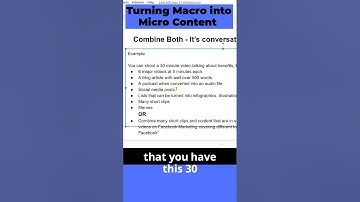 Maximize Your Content: EASILY turn Macro Content into Micro! #Shorts