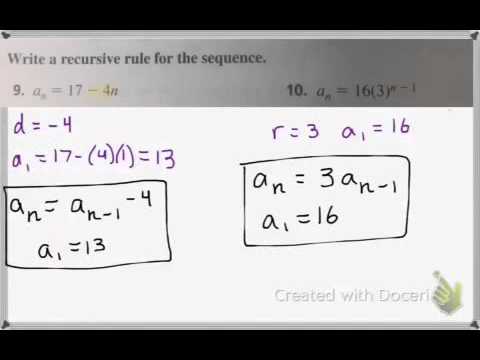 converting a recursive sequence to explicit sequence converting a recursive sequence to explicit sequence
