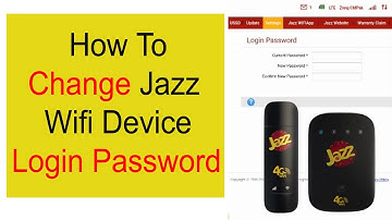 How To Change Jazz 4G Wifi Device Login Password