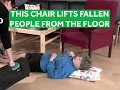 This chair lifts fallen people from the floor: The Raizer falls lifting device in 1 minute.