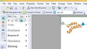 Setting up a master page and customised navigation bar in Serif WebPlus 7