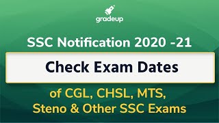 SSC CGL,CHSL,MTS 2020 Notification | Exam Dates, Eligibility, Application Process | Gradeup