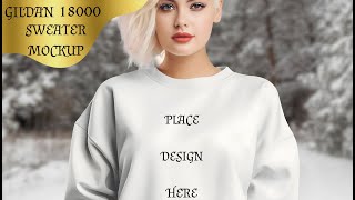 Gildan Sweater Mockup