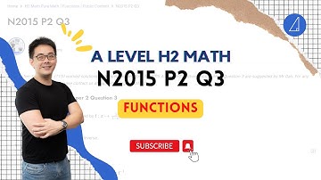 [Functions] N2015 P2 Q3 - H2 Math Tuition @ Tim Gan Math