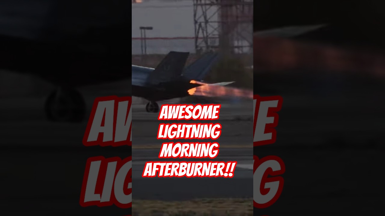 Wow!! 🔥 F-35A Lightning II Dawn Afterburner Takeoff at Luke AFB! 🌅