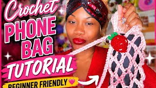 Crochet Phone Bag Tutorial 📱💗 | Beginner Friendly Crochet Bag Tutorial