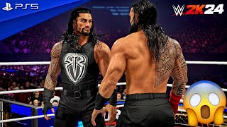 WWE 2K24 - Roman Reigns vs. The Tribal Chief - No Holds Barred Match | PS5™ [4K60]