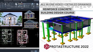 PROTASTRUCTURE 2022, REINFORCE CONCRETE  BUILDING DESIGN COURSE AND DETAILS DRAWINGS FOR BEGINNERS
